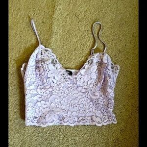 EXPRESS Lilac Purple Crop‎ Top Size Small